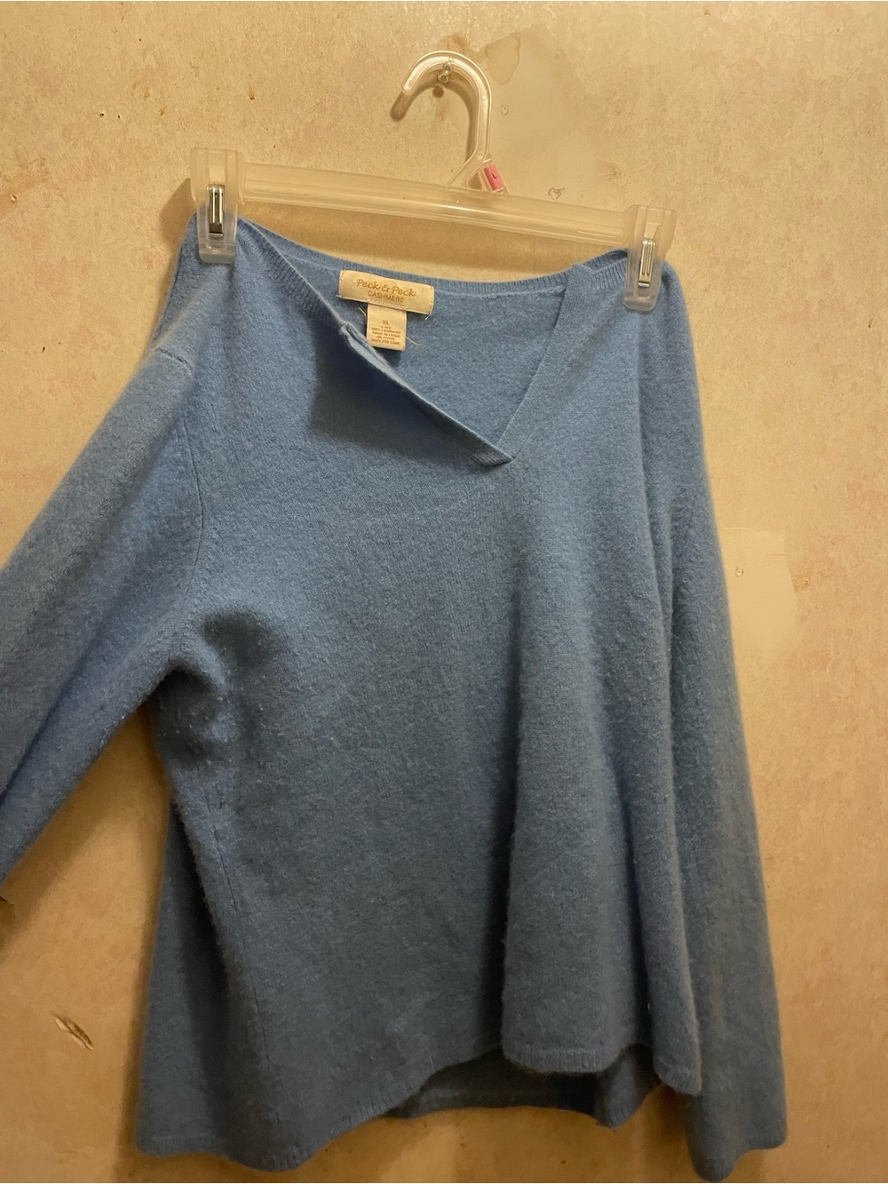 Vintage Peck & Peck Sky Blue V-Neck Sweater